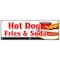 Signmission HOT DOG FRIES & SODA BANNER SIGN all beef drink frank meal deal chili B-72 Hot Dogs Fries & Soda - alternate 1